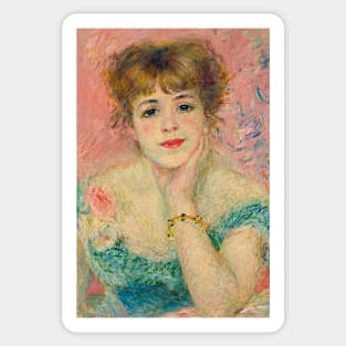 Portrait of Jeanne Samary Print Pierre-Auguste Renoir Art Impressionism Vintage Print Impressionist Style Sticker